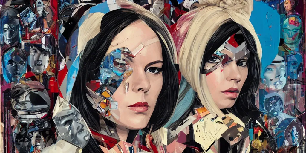 Image similar to a portrait of a single female android, by MARVEL comics and Sandra Chevrier, 4k