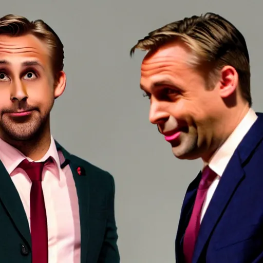 Image similar to Viktor Orban fighting Ryan Gosling