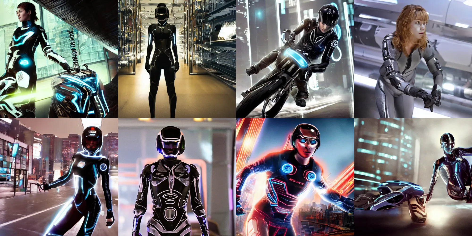 Prompt: emma wattson in the movie tron legacy ( 2 0 1 0 ), cinematic, promotional film still