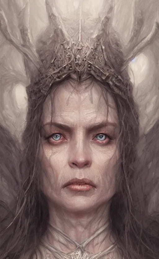 Prompt: ghost lady as a realistic fantasy d & d character, closeup portrait art by donato giancola and greg rutkowski, realistic face, digital art, trending on artstation, symmetry!!