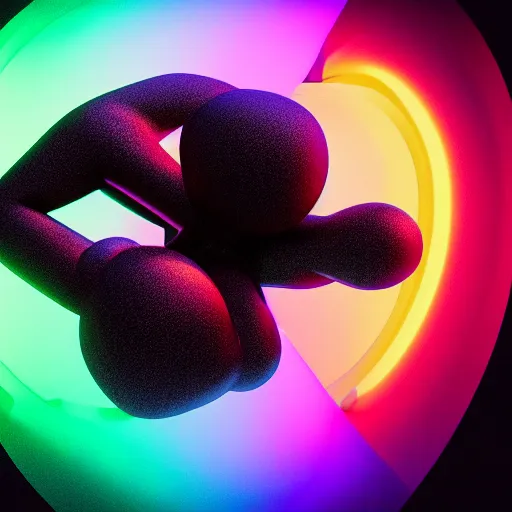 Prompt: a renaissance statue inside a neon ring 3 d render, black background, ray tracing, 8 k resolution, shar focus, hyper detailed, hyper realistic