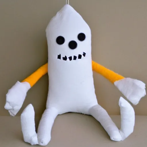 Prompt: do it yourself sewing plush ghost to make at home