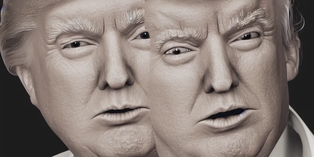 Image similar to donald trump dissected, octane render