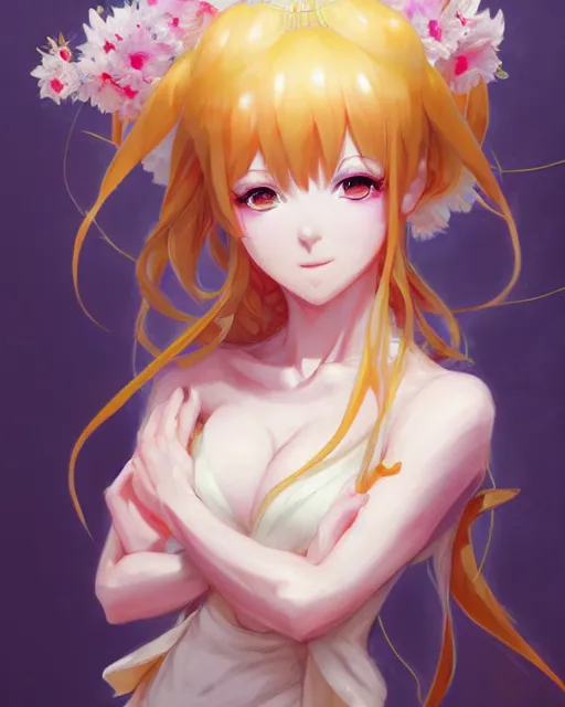 Prompt: character concept art of an anime goddess of lemons | | cute - fine - face, pretty face, realistic shaded perfect face, fine details by stanley artgerm lau, wlop, rossdraws, james jean, andrei riabovitchev, marc simonetti, and sakimichan, trending on artstation