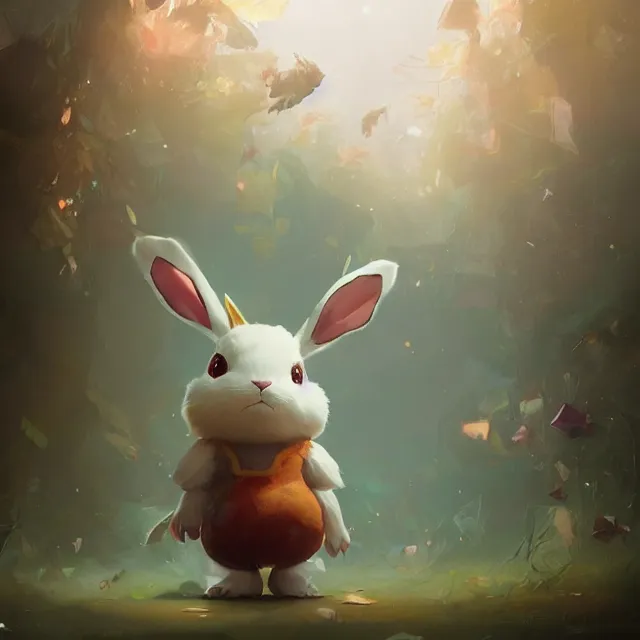 Prompt: a beautiful portrait of a single cute pokemon bunny. character design by cory loftis, fenghua zhong, ryohei hase, ismail inceoglu and ruan jia. artstation, volumetric light, detailed, photorealistic, fantasy, rendered in octane