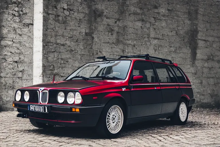 Prompt: 1855 Lancia Delta Integrale BMW M1 estate wagon, XF IQ4, 150MP, 50mm, F1.4, ISO 200, 1/160s, natural light, Adobe Photoshop, Adobe Lightroom, photolab, Affinity Photo, PhotoDirector 365