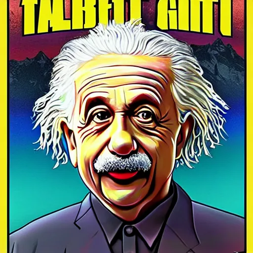 Image similar to albert einstein gta 5 cover art