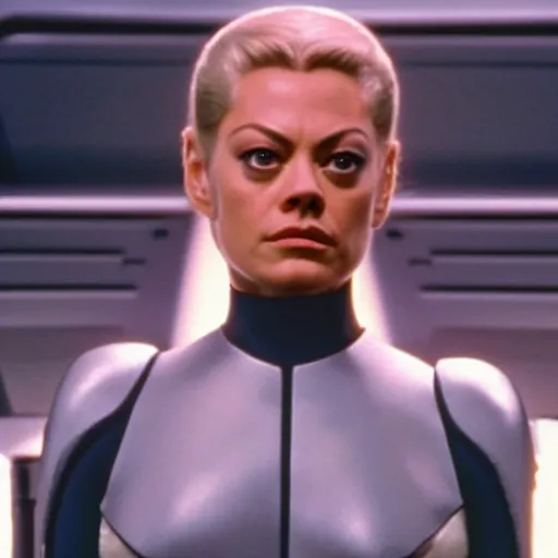 Image similar to A still of Mila Kunis as Seven of Nine in Star Trek: Voyager (1995)