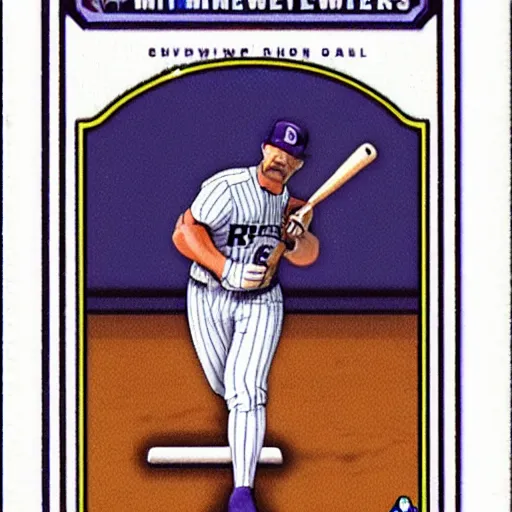 Prompt: Thanos rookie baseball card for the Milwaukee Brewers, photorealistic