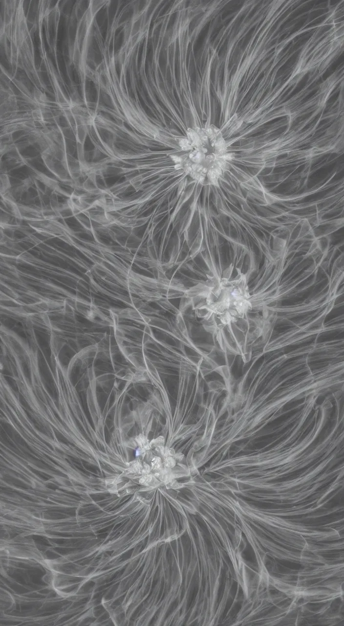 Prompt: a flower photographed, with surrounding air currents, schlieren flow visualisation, photographic, highly detailed, schlieren, ir 66nm, flow, flow visualization, 8k