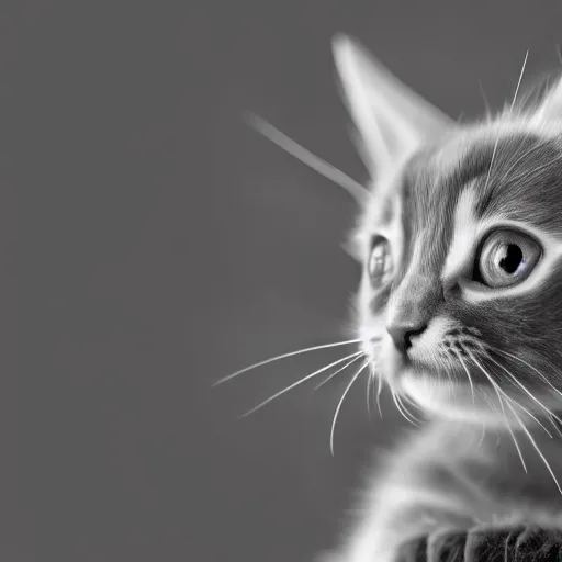 Image similar to electron microscope image of an adorable kitten