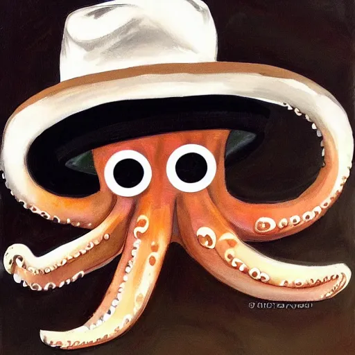 Prompt: octopus in a cowboy hat