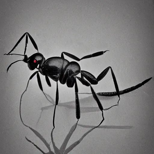 Prompt: ant, botanical illustration, black and white