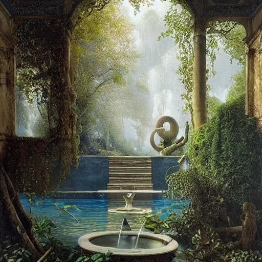 Prompt: paint surrealist ⛲, ferdinand knab, high definition and detailed 4 k