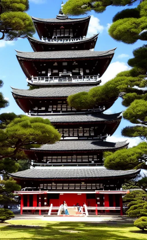 Image similar to infinite tall japanese temple 4 k