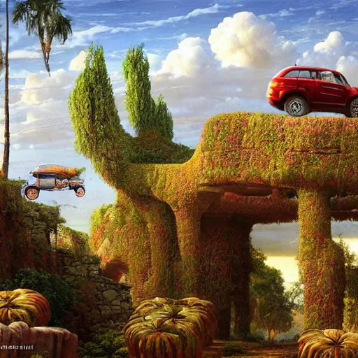 Image similar to paint surrealist 🚗, ferdinand knab, high definition and detailed 4 k