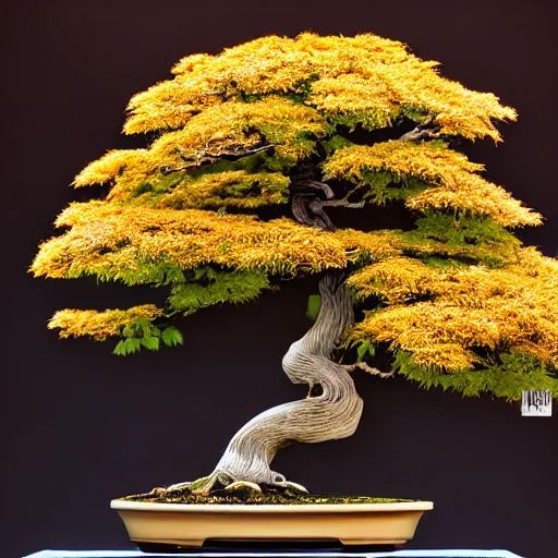 Prompt: photo of a beautiful maple bonsai tree on a kitchen counter, cinematic, bright, happy, golden ratio,