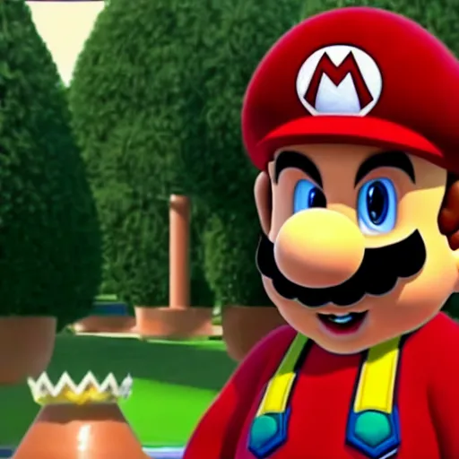 Prompt: super mario in an episode of the sopranos ( 1 9 9 9 ), 4 k, cinematic, hbo, screencap