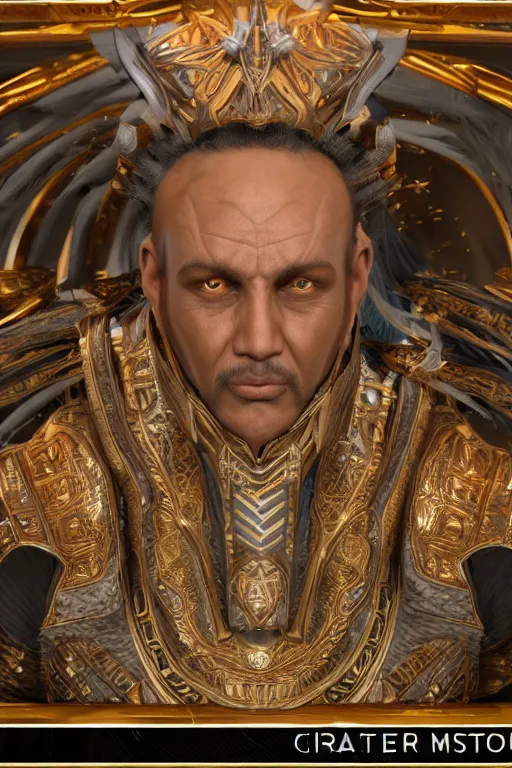 Prompt: bulrathi emperor from masters of orion 1. Realistic render. High quality 8k 3d unreal engine 5. Overdetailed and maximalist.