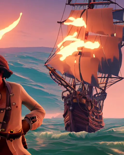 Image similar to a screenshot of Eric Andre in Sea of Thieves (2018)