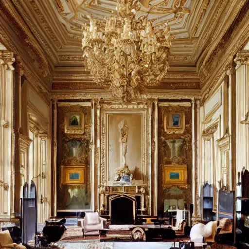 Image similar to giant Italian royal castle living room that is 300 feet tall, with very tall giant walls filled with modern art paintings, doors that are cosmic portals, photo by Annie Leibovitz