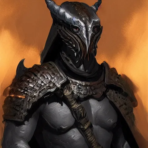 Prompt: digital art painting of a black dragonborn!!! wearing wizard robes!!!, dnd portrait painted by craig mullins and gaston bussiere and greg rutkowski