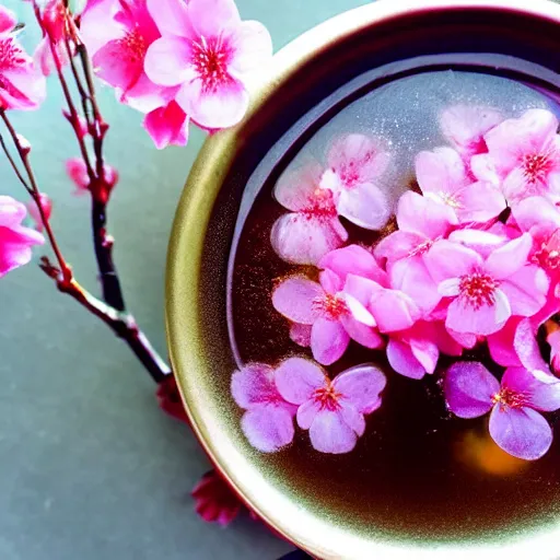 Image similar to photo of cherry blossom tea