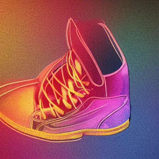 Prompt: shoe, sneaker, fractals, angular, vibrant, 8 k, digital art
