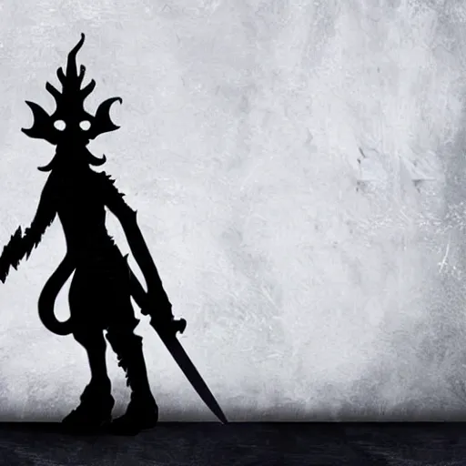 Image similar to nightmare shadow creature holding sword