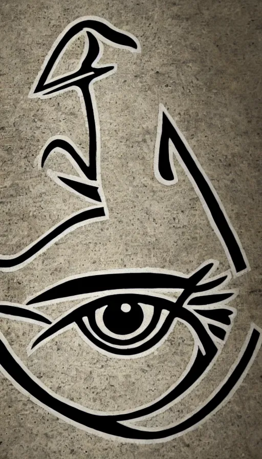 Image similar to logo marks eye of horus with features of the eye of the bad boy