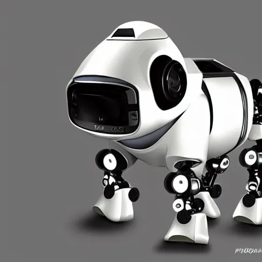 Image similar to Futuristic robot Pug. Photorealistic. HD.