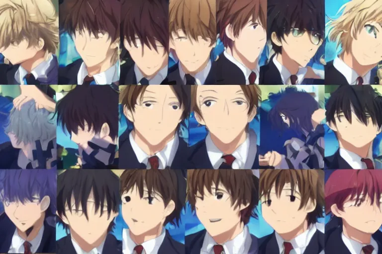 Prompt: one Handsome Man, Kyoto Animation