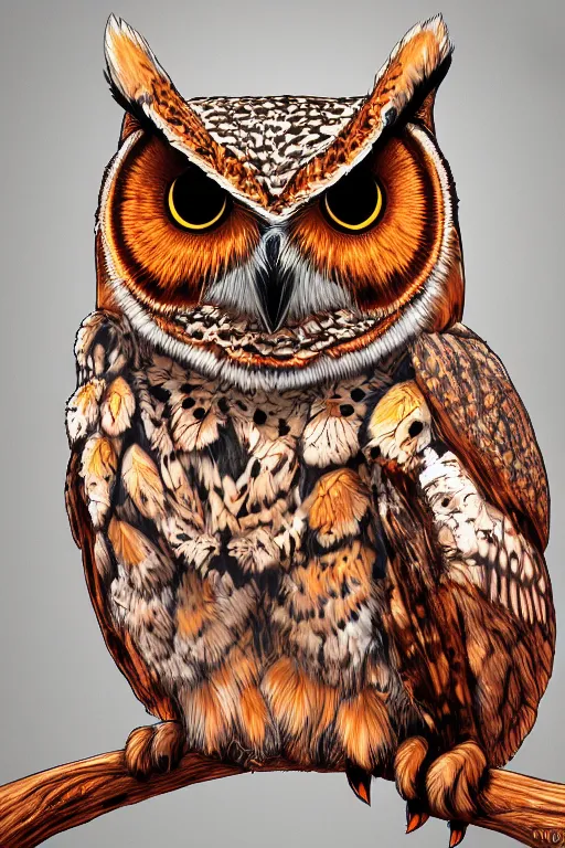 Image similar to mars owl, highly detailed, digital art, sharp focus, trending on art station