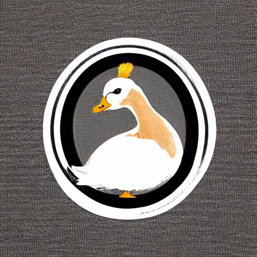 Image similar to logo of a cute baby goose