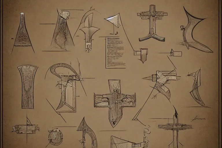 Prompt: schematic diagram of axes, dwarf, biology, book, page, detailed, cross section, trending on artstation, cgsociety, Ralph McQuarrie and Greg Rutkowski