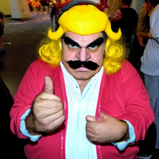 Image similar to Full-Cosplay Wario, played by Ron Jeremy, 2011 Comic-Con, blog-photo