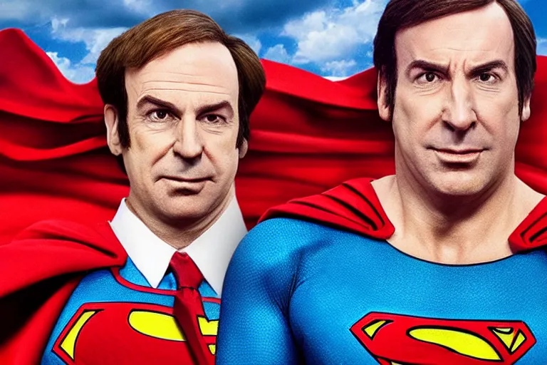 Prompt: saul goodman as superman, photorealistic, H 448