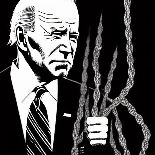 Image similar to Joe Biden looking sinister, by Tsutomu Nihei, highly detailed