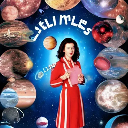 Prompt: gilmore girls in space movie poster from 1 9 9 0 s