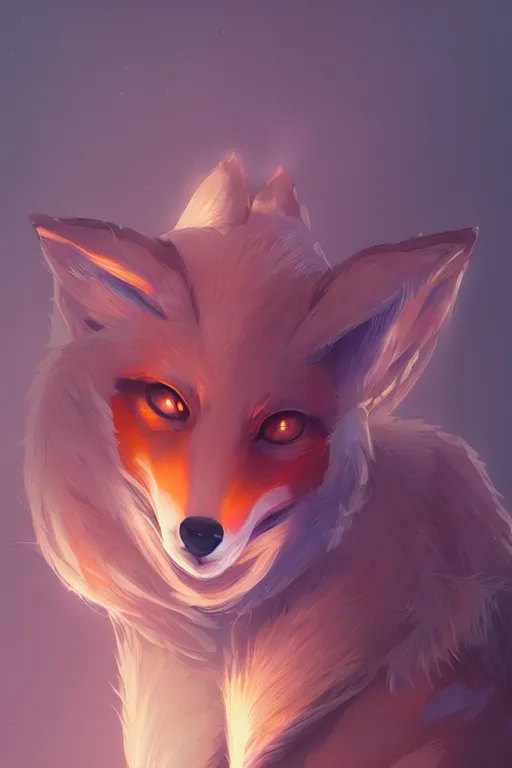 Image similar to a fox fursona, trending on artstation, by kawacy, furry art, digital art, cyberpunk, high quality, backlighting