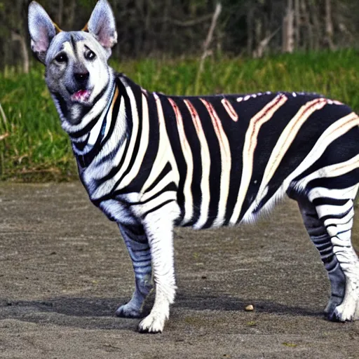 are there really dogs with stripes like zebras