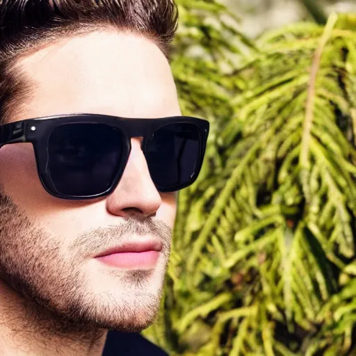 Prompt: face of a man with sunglasses