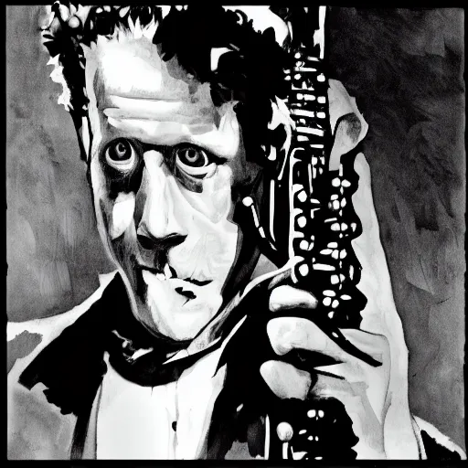 Image similar to tom waits does jazz, by Stephen Bliss