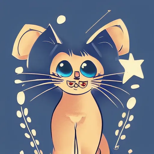 Prompt: cat by disney style, cute, illustration, digital art, concept art, most winning awards