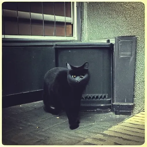 Prompt: Before, I could take a photo of a black cat in a coal bin at midnight. Now I can take a photo of a black cat in a coal bin at midnight... and see every hair