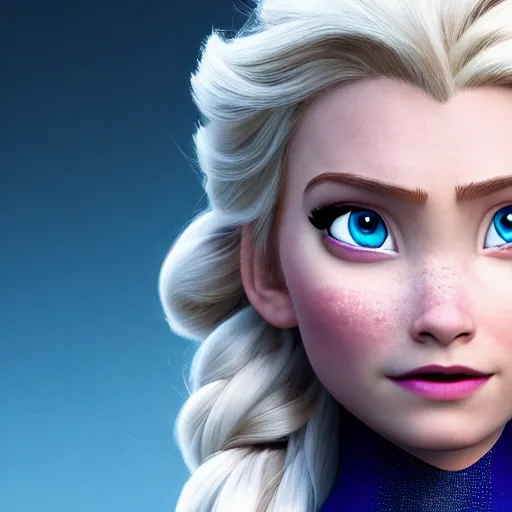 Prompt: newest avenger Elsa from frozen, promo photo, hyper realistic, 4k, dramatic, cinematic lighting