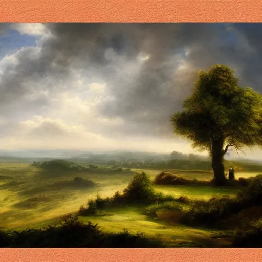 Prompt: Wuthering Heights, beautiful paysage, painting, 4k