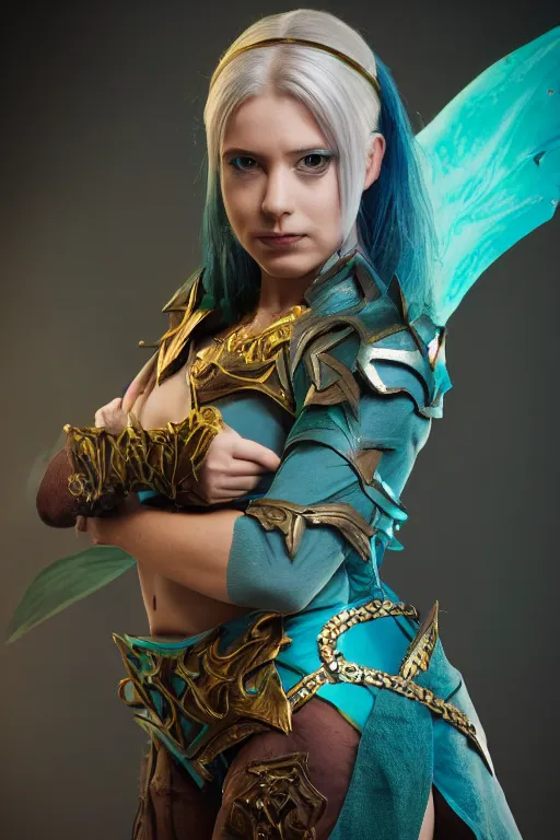 Image similar to a female DND simic, high resolution film still, 8k, HDR colors, cosplay, studio lighting