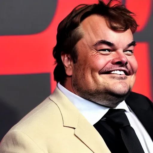 Prompt: jack black starring as elon musk in a action movie about elon musk