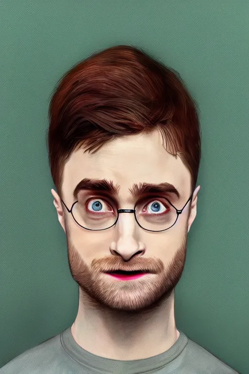 Prompt: daniel radcliffe disguised as a avocado, artgem, digital painting, color painting, hyperrealistic, concept art, oil painting, masterpiece, concept art, trending on deviantart, realistic and detailed face, highly detailed, high quality, 8 k, soft lighting, fancy colors, fantasy, cinematic, high coherence